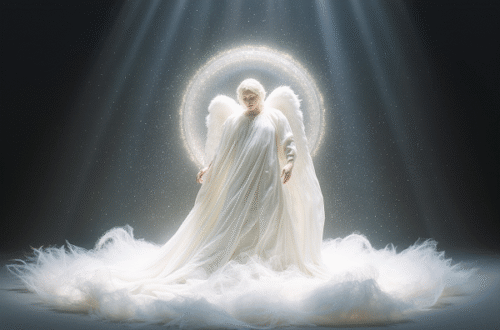 Bozzolo bianco dell'arcangelo gabriele