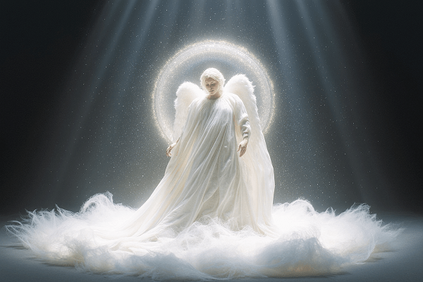 Bozzolo bianco dell'arcangelo gabriele